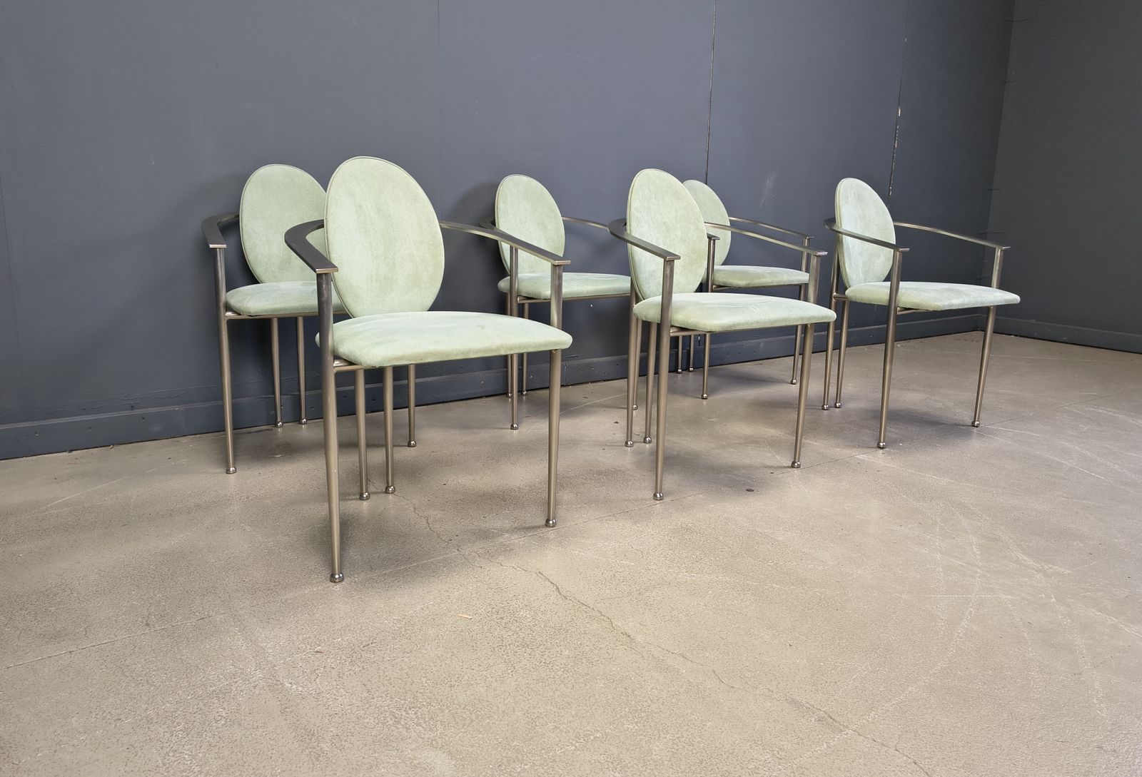 1500.0 Vintage Dining Chairs By Belgo Chrom, Set Of 6   1980s photo
