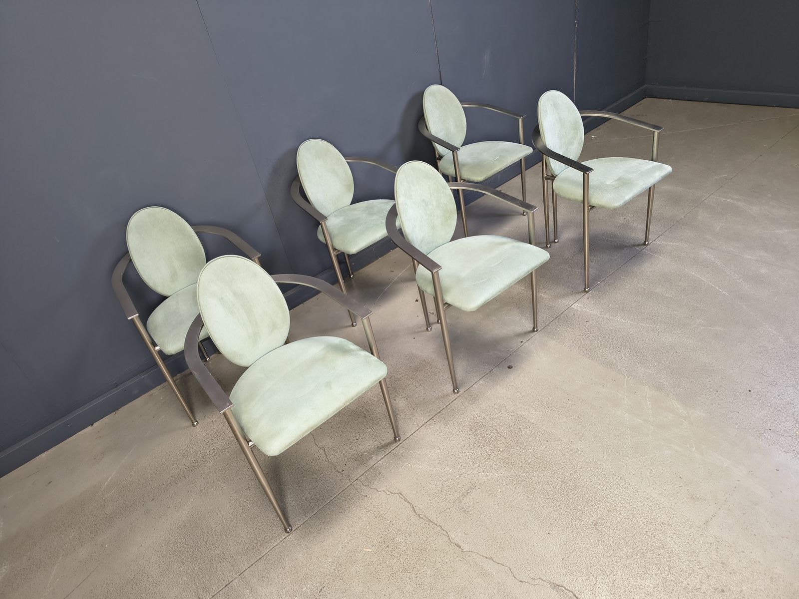 photo vinterior Vintage Dining Chairs By Belgo Chrom, Set Of 6   1980s