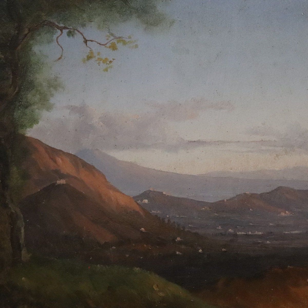 photo furniture Panoramic View Of Naples, Oil Painting On Canvas, 19th Century, Framed