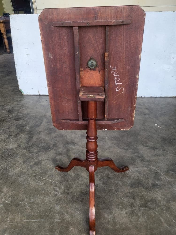 Antique Small Square Tilt Top Side End Lamp Occasional Table photo Furniture