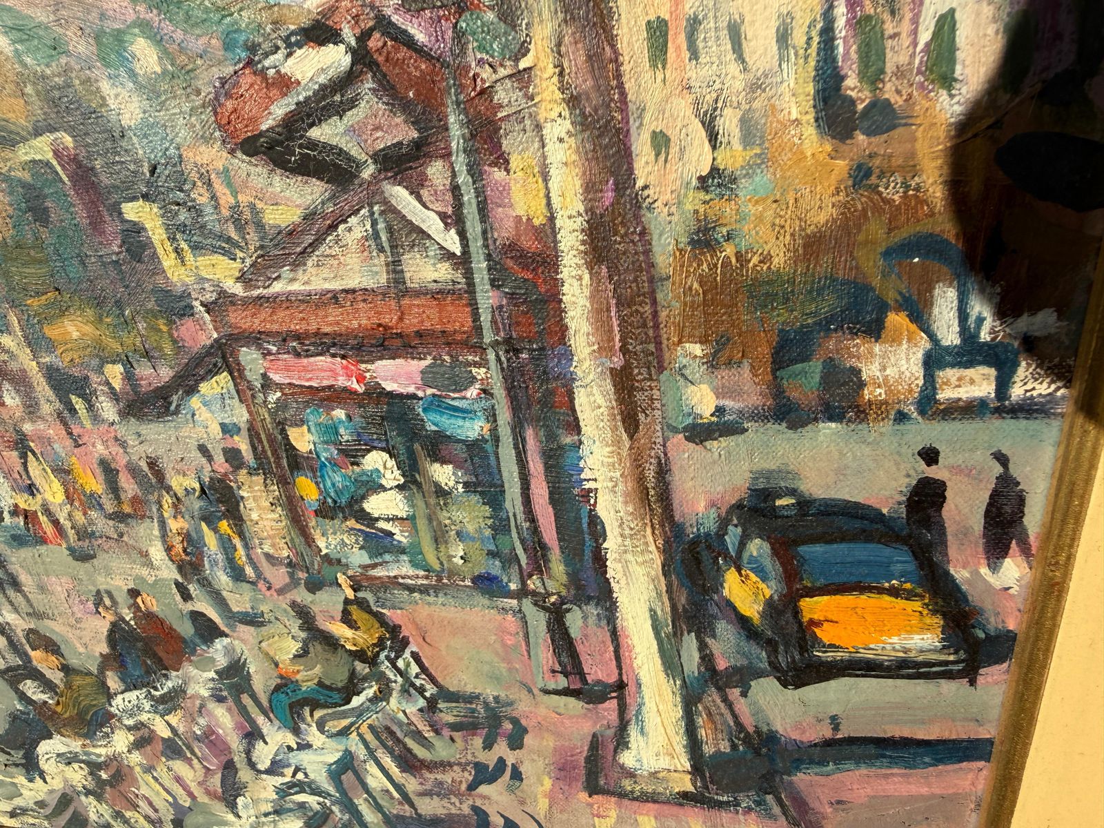 Josep Moscardo Las Ramblas Barcelona Oil On Canvas, Signed, 1990s, Framed C.1990 photo vinterior