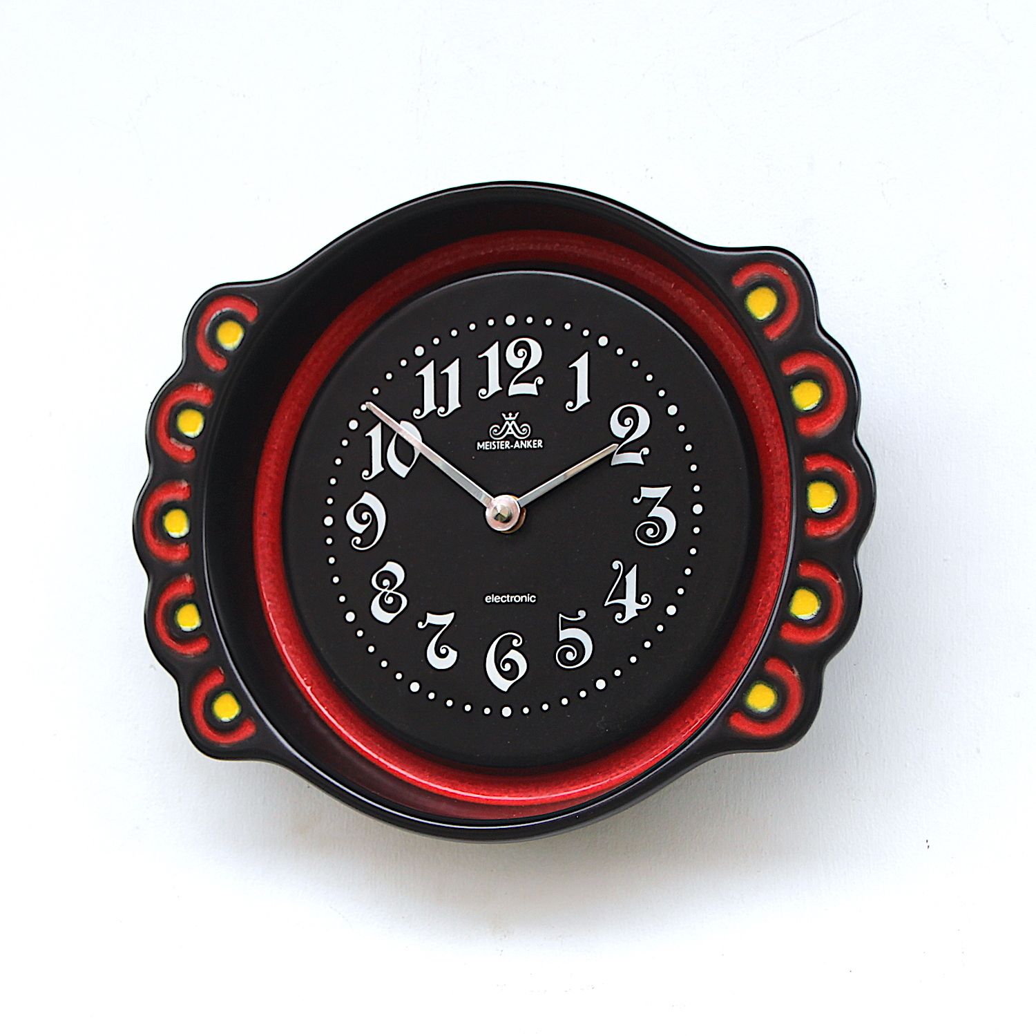 1970s West German Ceramic Vintage Wall Clock. Fully Guaranteed. London Timepiece. photo furniture