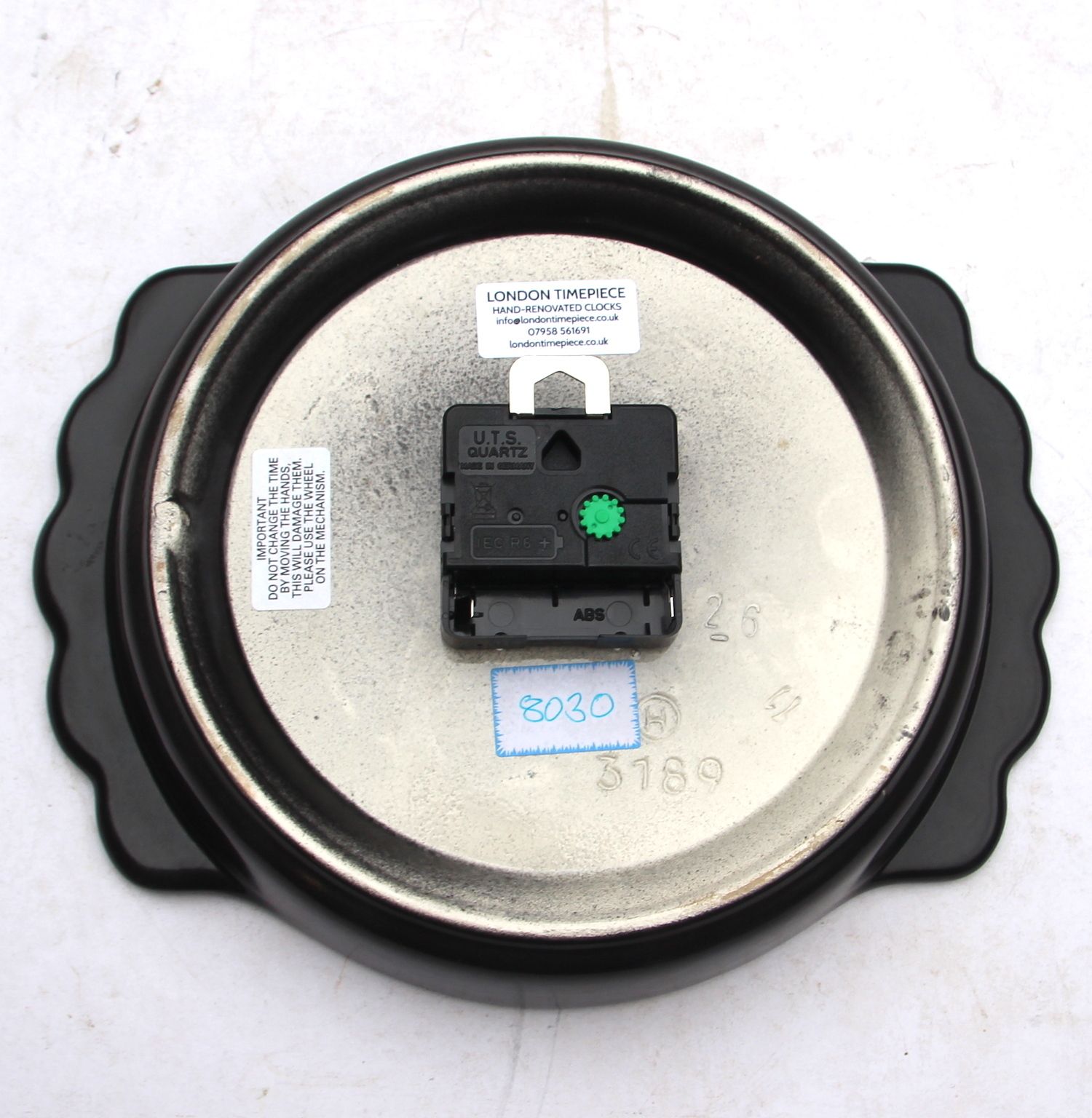 photo vintage 1970s West German Ceramic Vintage Wall Clock. Fully Guaranteed. London Timepiece.