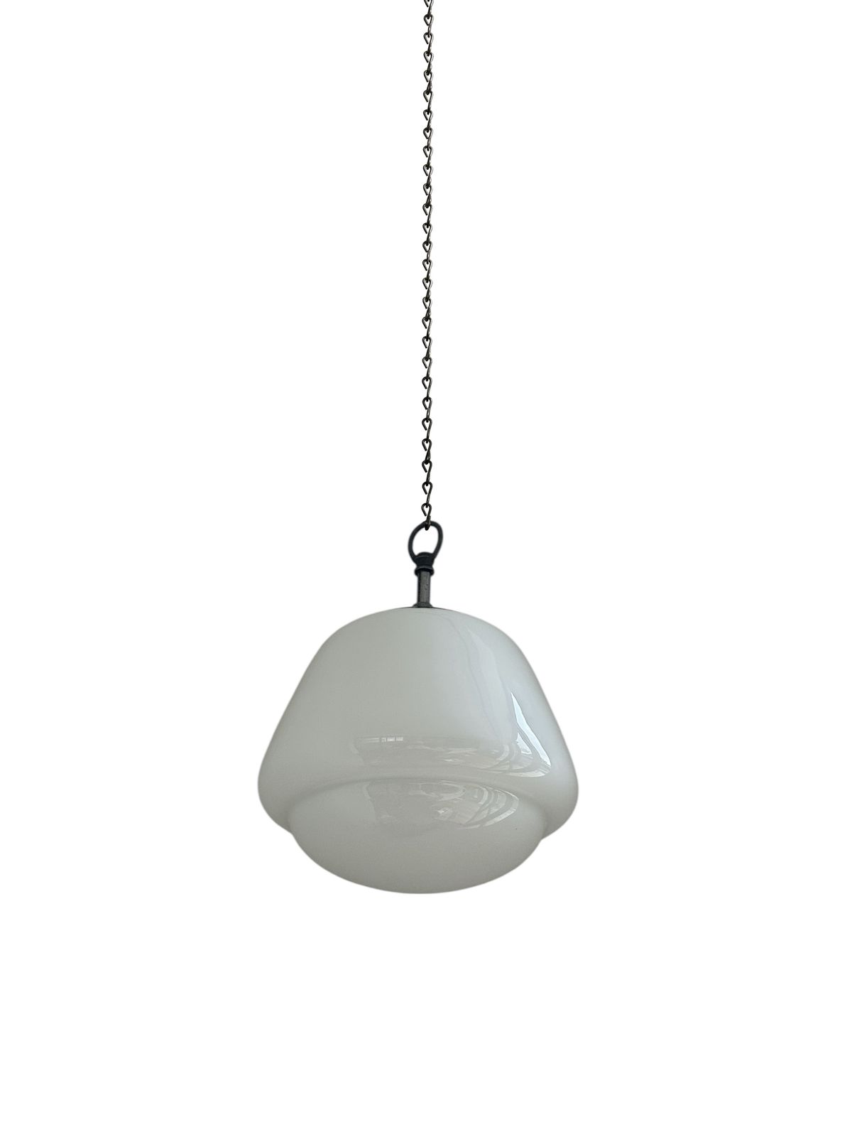 Run Set Vintage Acorn Shaped Church Opaline Milk White Glass Ceiling Pendant Light Lamp photo Lighting