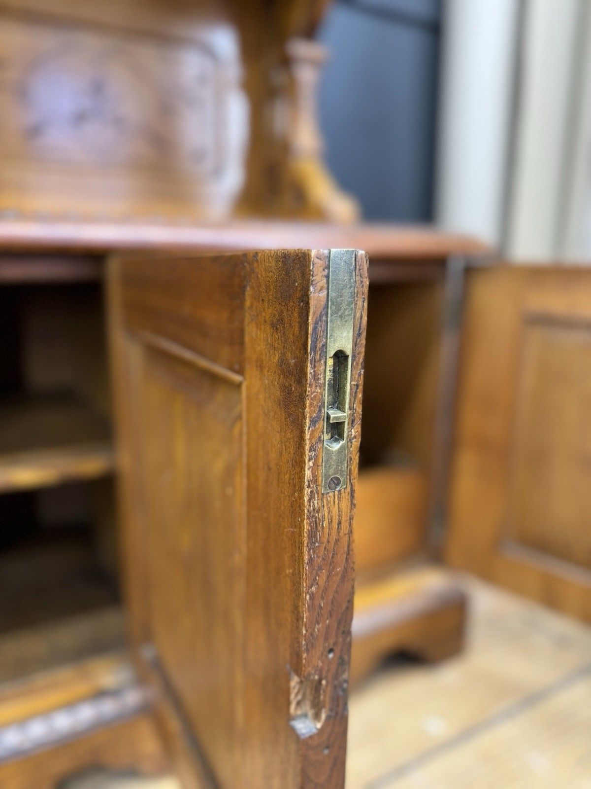 Antique Oak Buffet Sideboard Cabinet / Cupboard Gothic /Aesthetic Movement photo Furniture