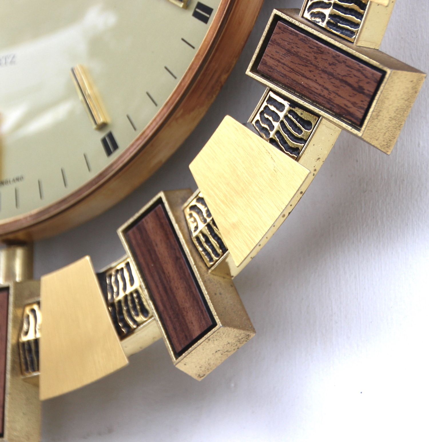 photo for sale 1970s British Sunburst/Kitsch Lounge Vintage Wall Clock. Fully Guaranteed. London Timepiece.
