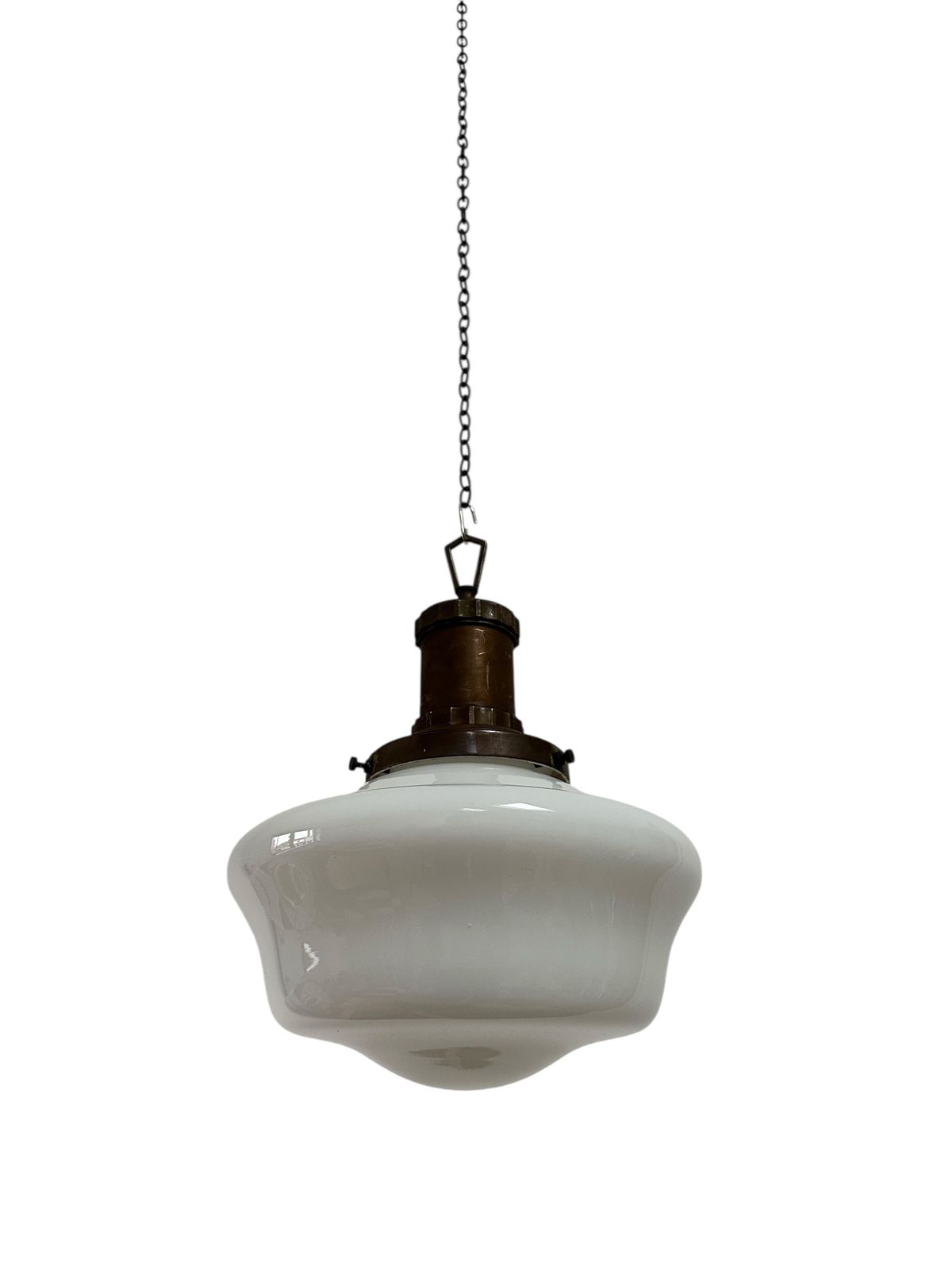 Antique English Church Opaline Milk Glass Ceiling Pendant Light Lamp By Morco photo furniture