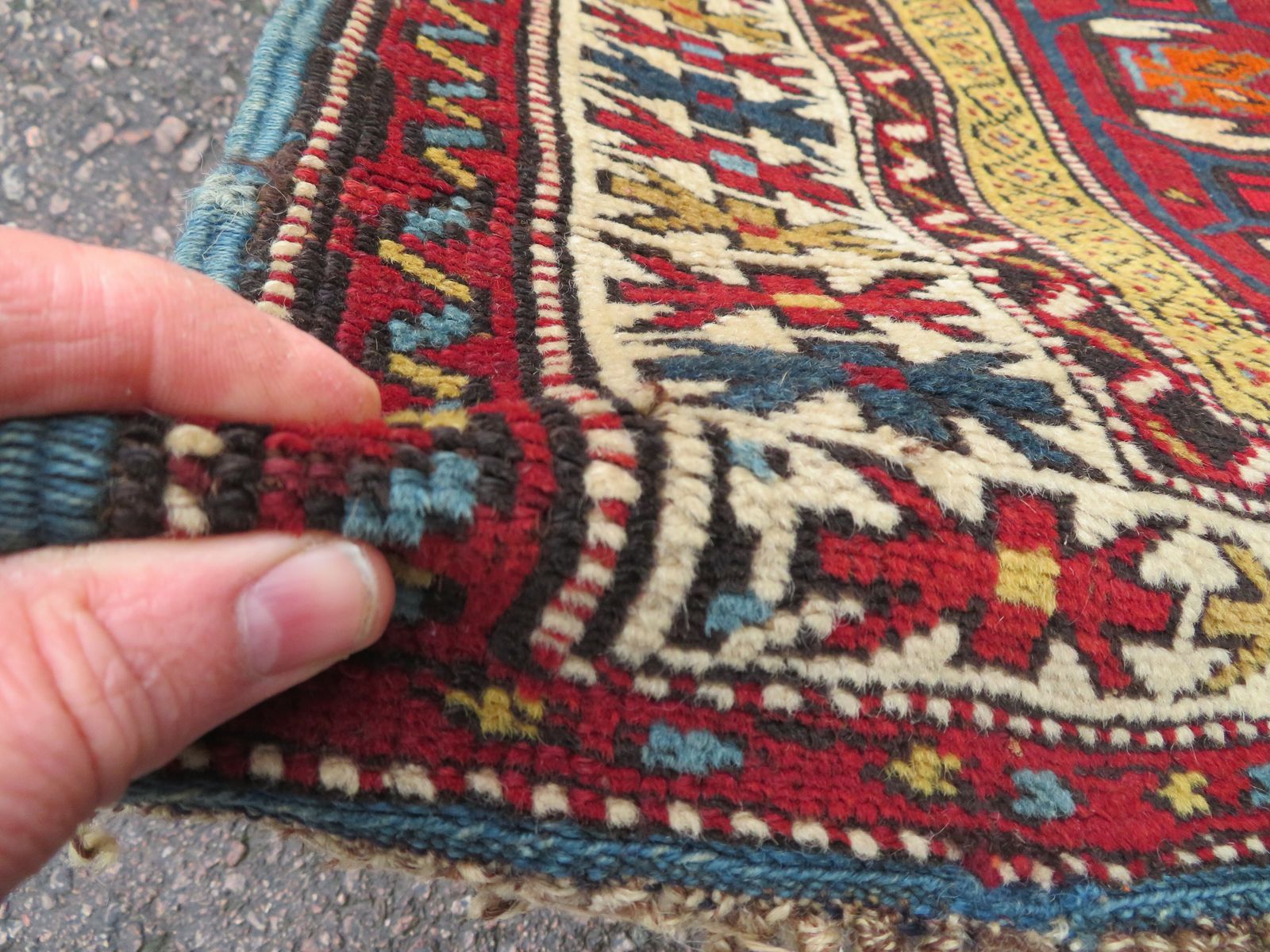 699.0 Antique Caucasian Karabagh Rug. 210cm X 127cm. photo