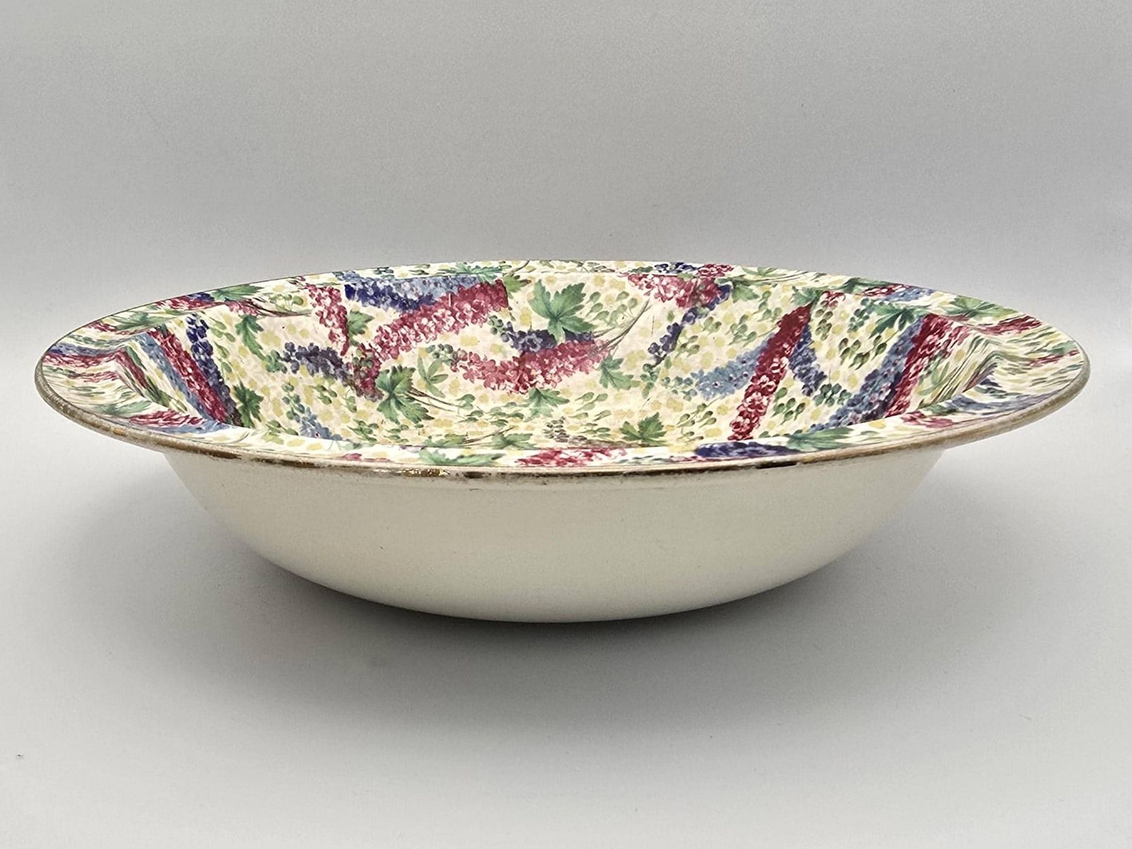 Vintage Grimwades Royal Winton Ivory Delphinium Chintz Dishes   1x Serving Bowl, 4x Small Bowls photo buy