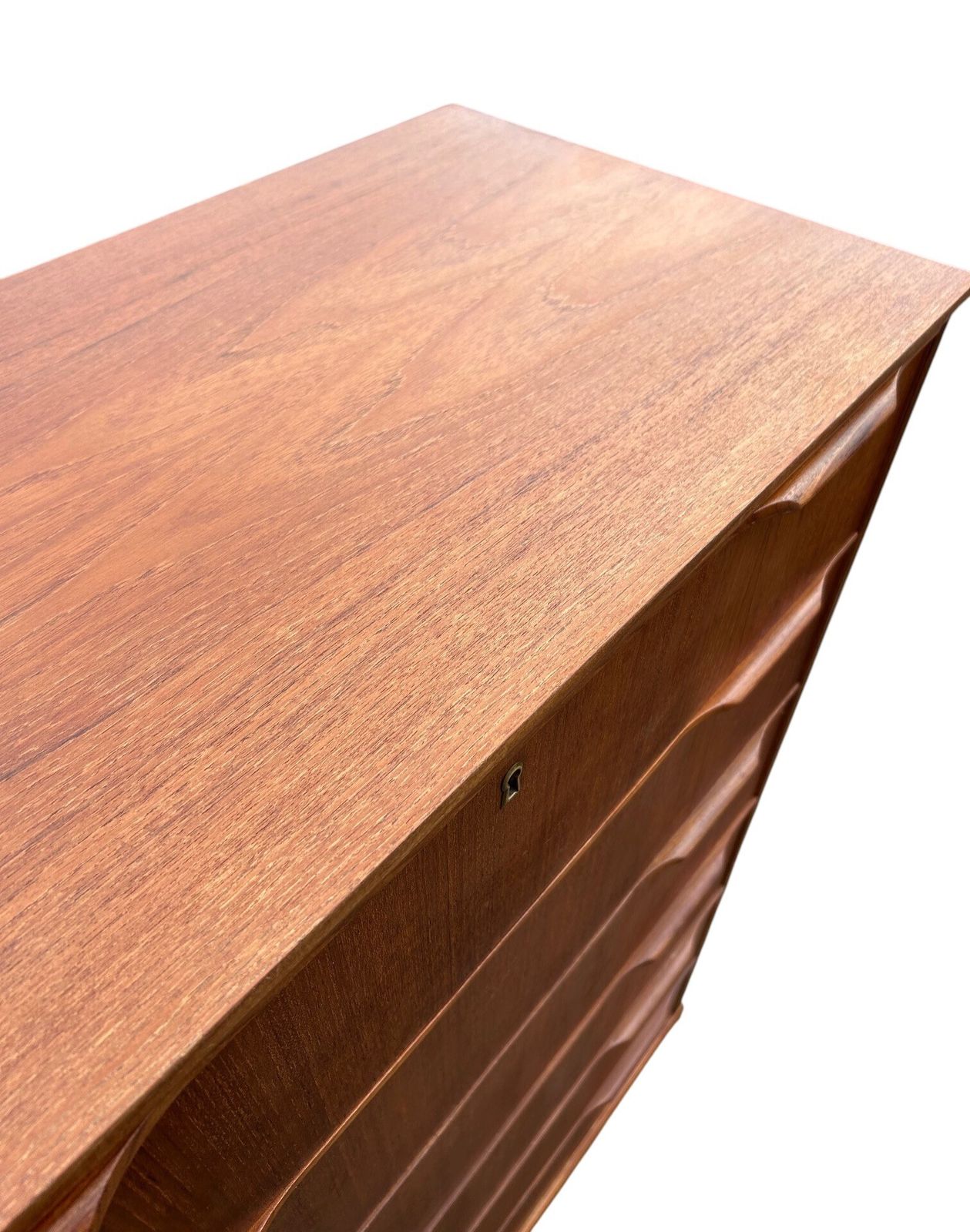 Danish Large Teak Chest Of Drawers Mid Century Tallboy 1960s photo vintage