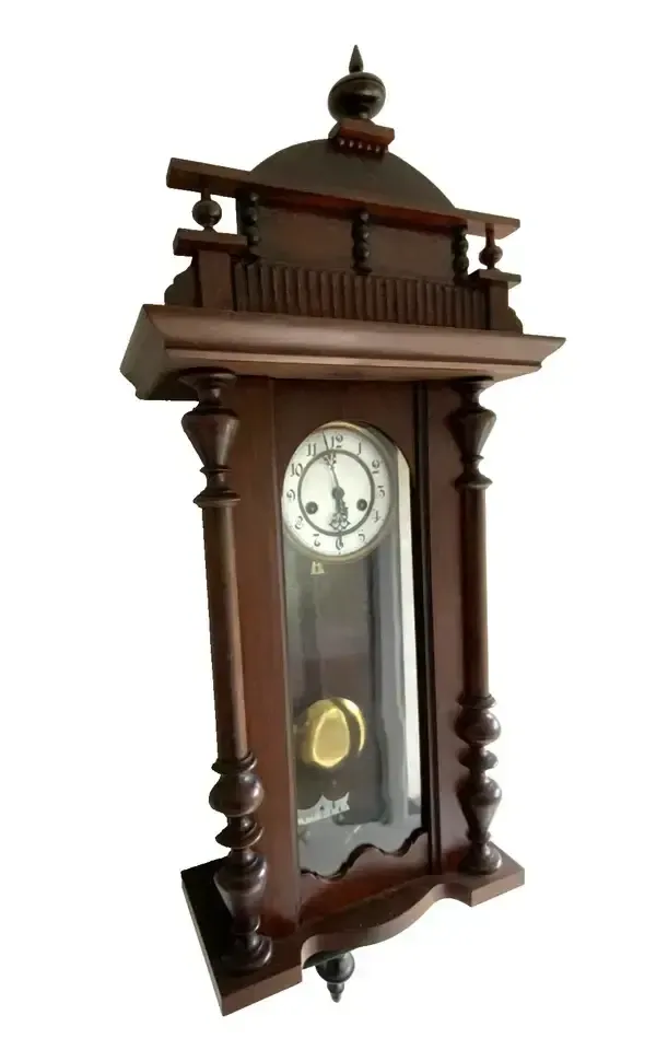 Antique Regulator Wall Clock With Gustav Becker Movement, Germany 1900s photo for sale