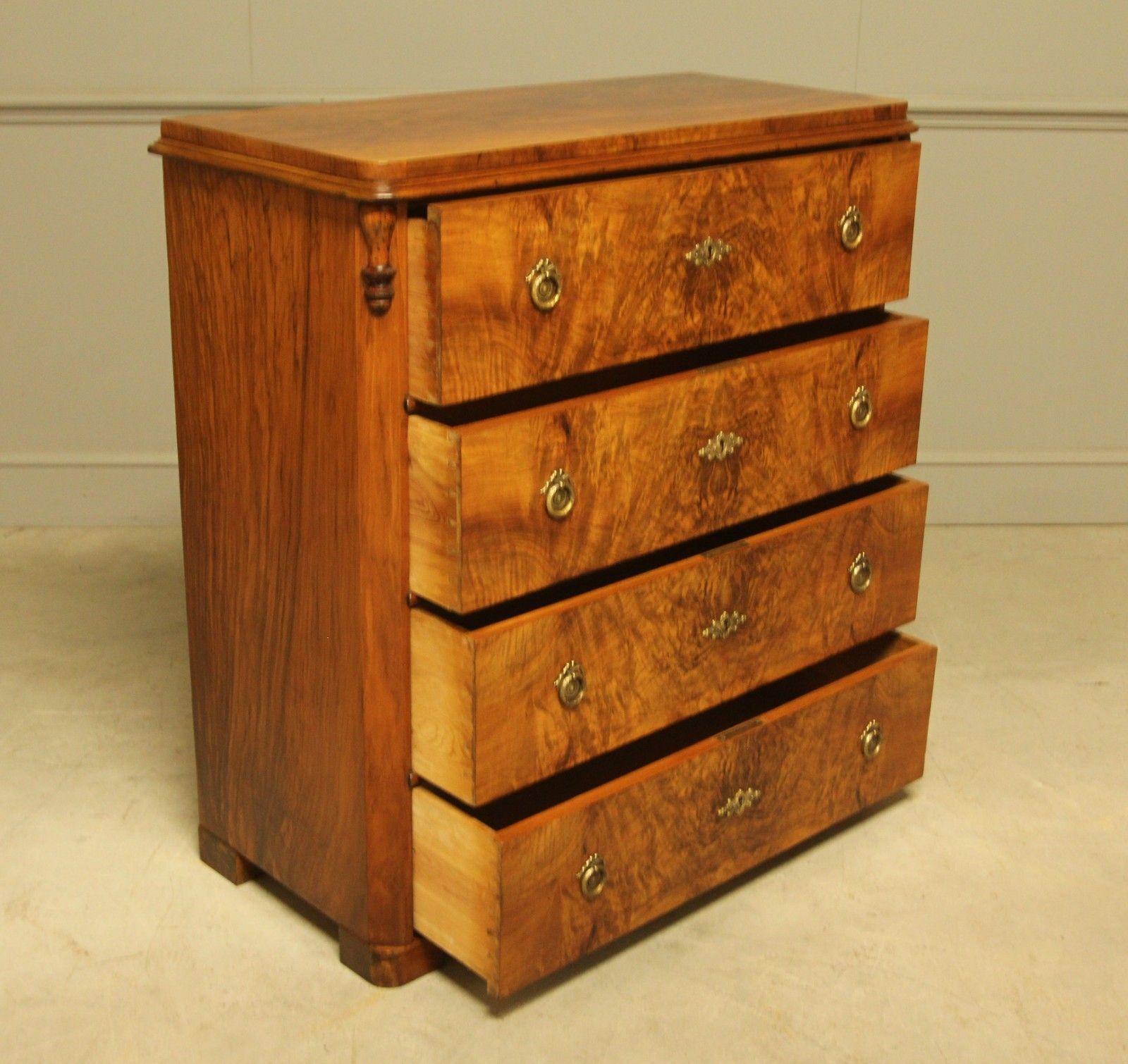 photo furniture A Late 19th‑Century Swedish Burr Walnut Chest Of Drawers