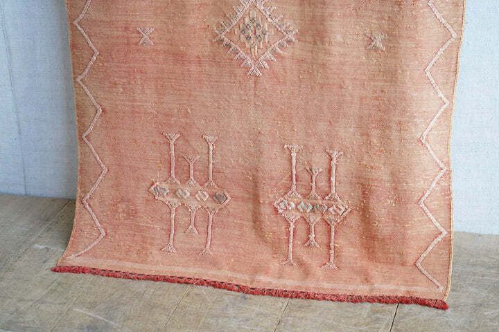 Moroccan Cactus Silk Rug, African photo Textiles