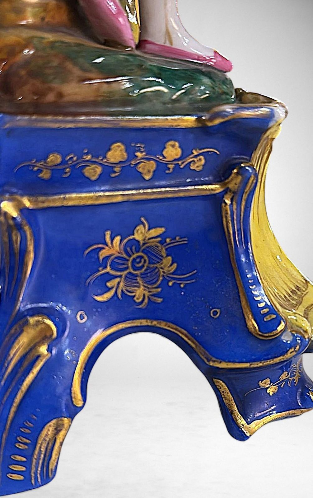photo furniture Napoléon III Style French Polychrome Porcelain Figurine By Porcelaine De Paris