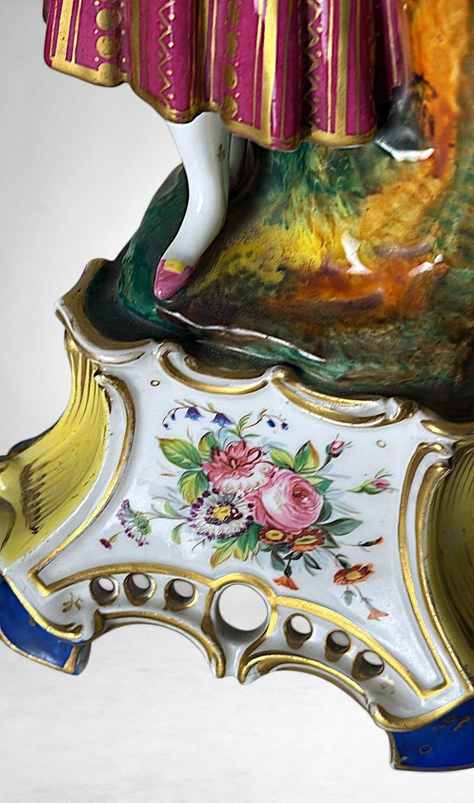 Home Decor Napoléon III Style French Polychrome Porcelain Figurine By Porcelaine De Paris photo