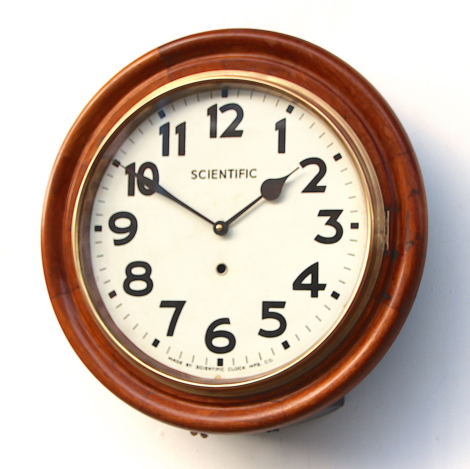 Large 40cm Mahogany Railway Wall Clock Factory. Fully Guaranteed. London Timepiece. photo furniture