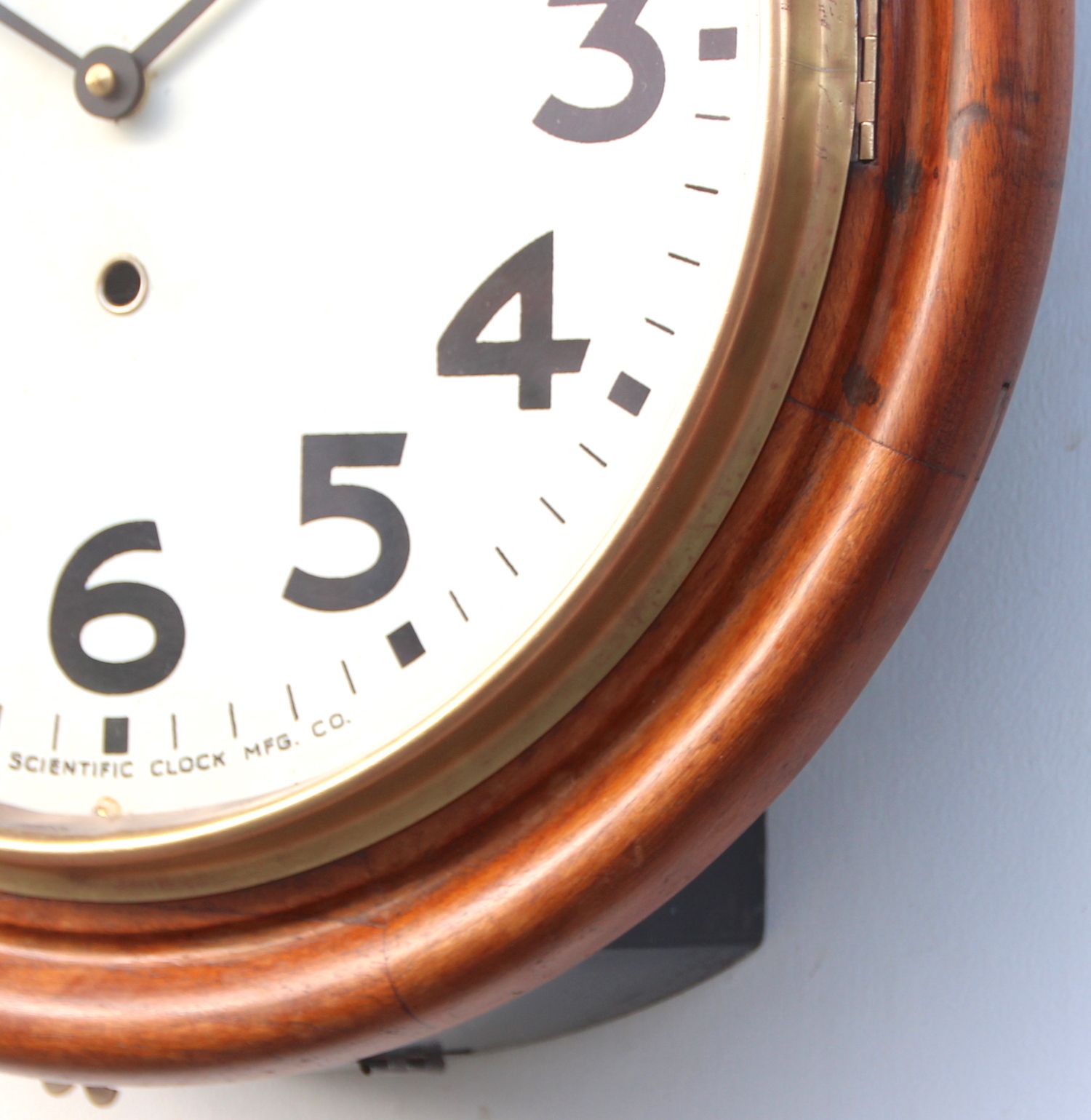 Large 40cm Mahogany Railway Wall Clock Factory. Fully Guaranteed. London Timepiece. photo buy