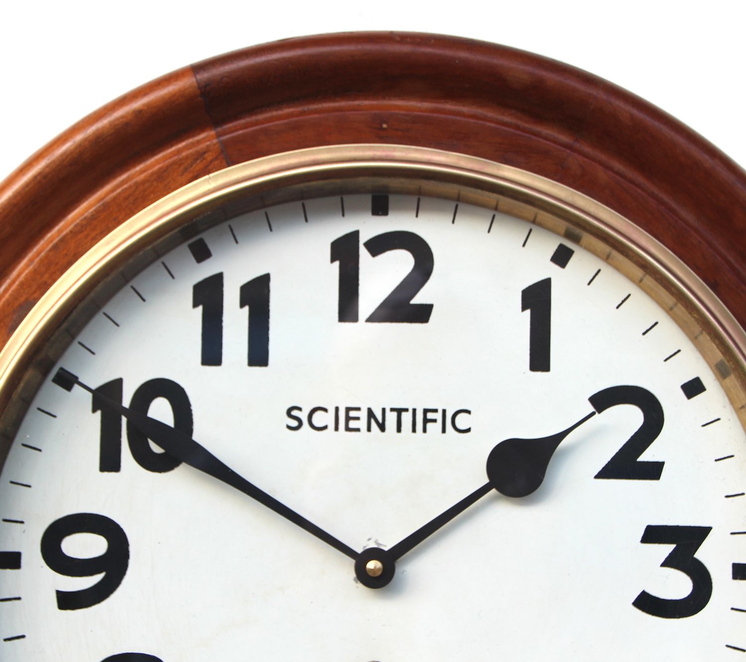 photo buy Large 40cm Mahogany Railway Wall Clock Factory. Fully Guaranteed. London Timepiece.