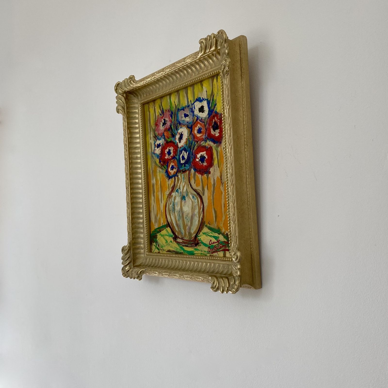 895.0 French Still Life With Flowers Painting By Claude Barthélemy photo