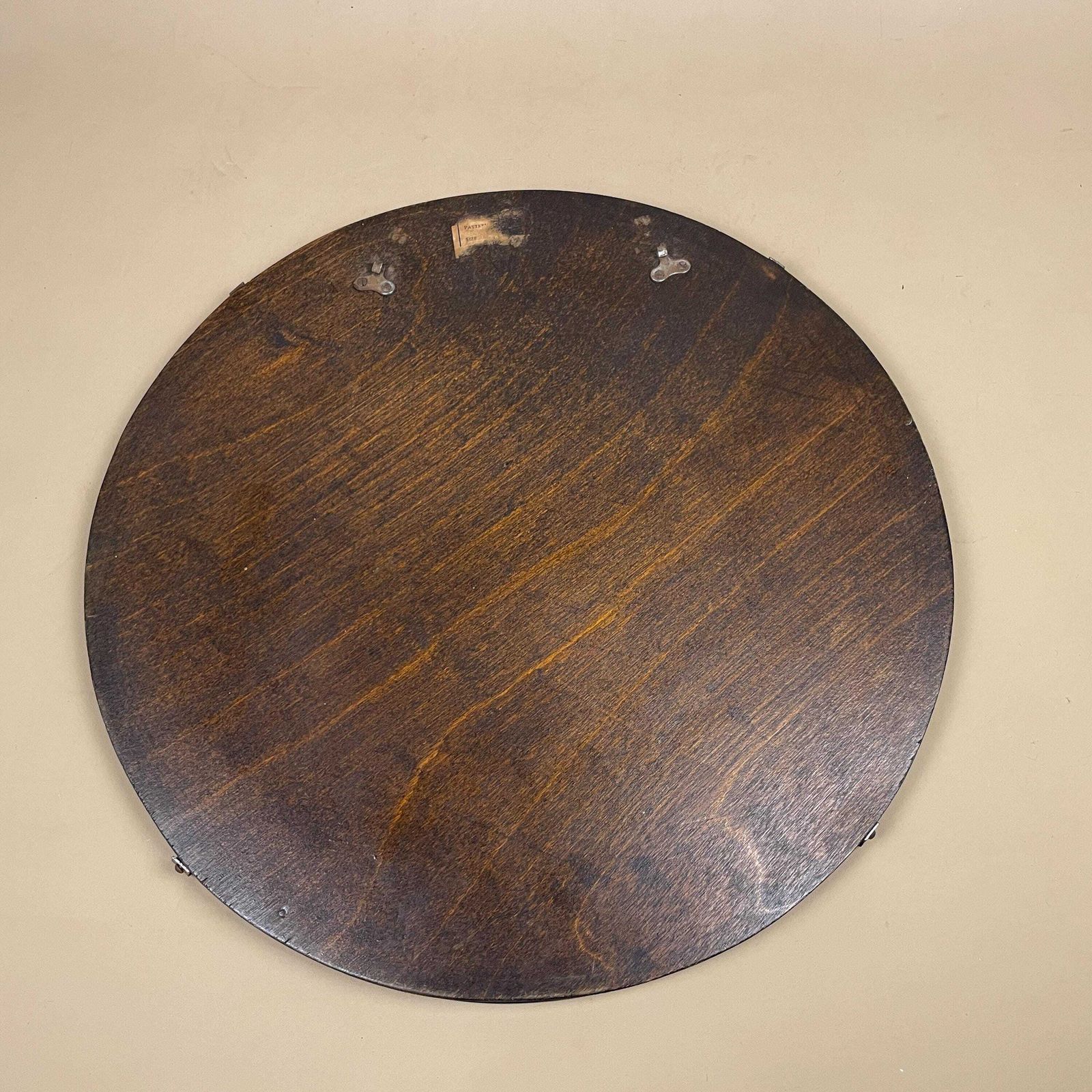 photo furniture Round Bevelled Wall Mirror Frameless Vintage Wood Back Mid Century Minimalist Art Deco Antique Style Hanging Mirror Home Decor.