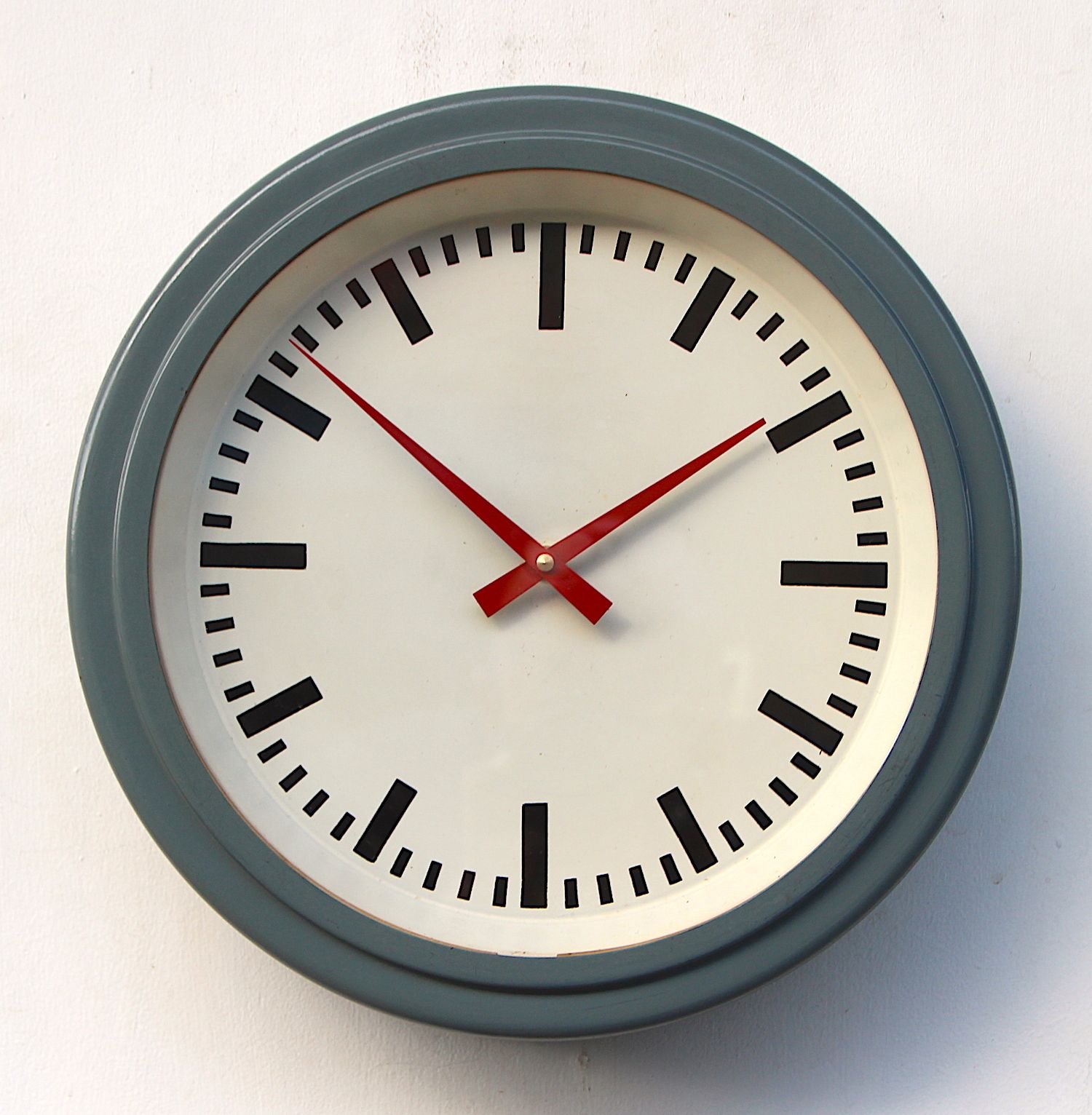 1960s West German Vintage Factory Wall Clock. Fully Guaranteed. London Timepiece.