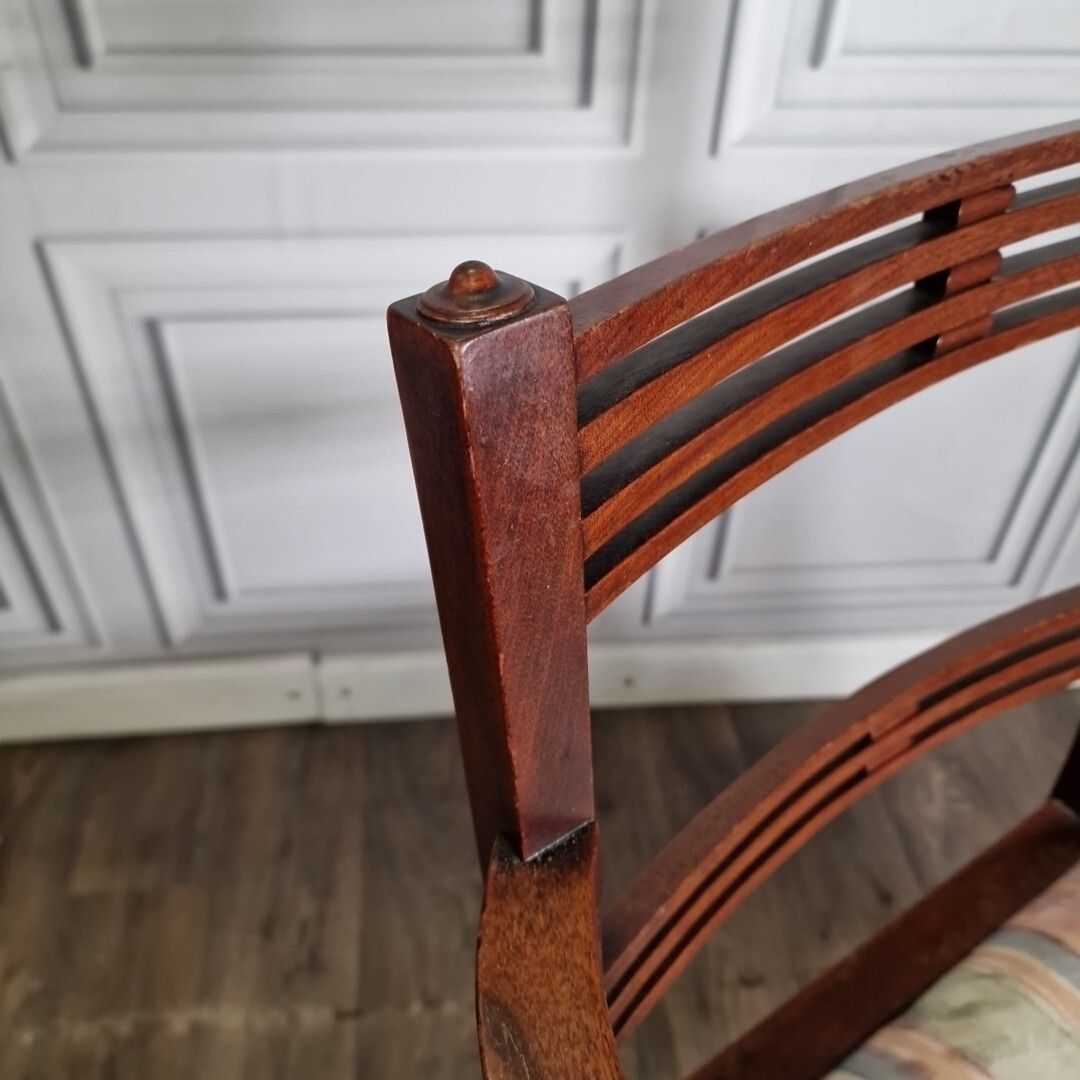 photo for sale Antique Desk Elbow Chair Georgian Style Carver Armchair Fireside Wood Mahogany