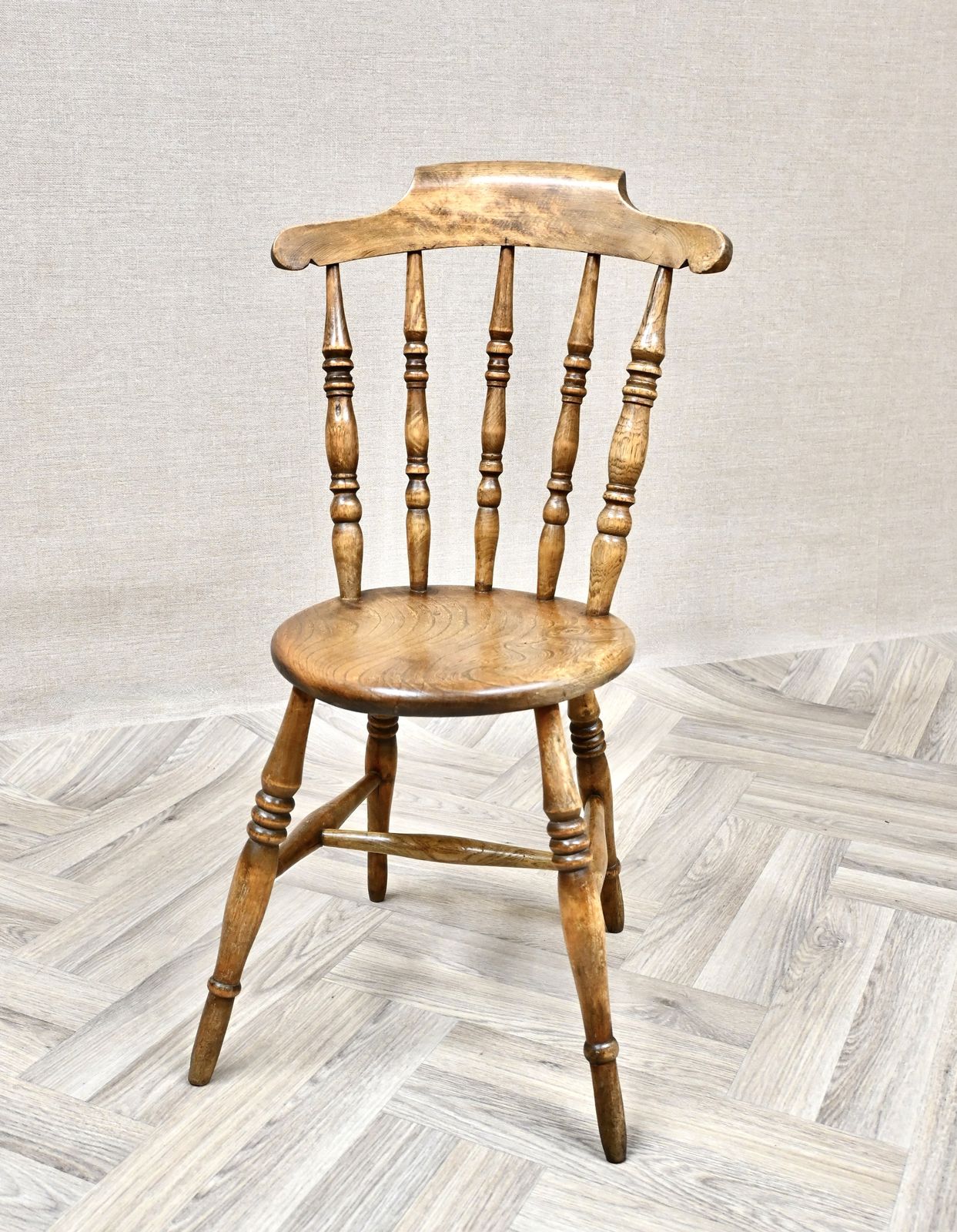 Set Of 4 Antique Penny Seat Windsor Kitchen Dining Chairs photo 725.0