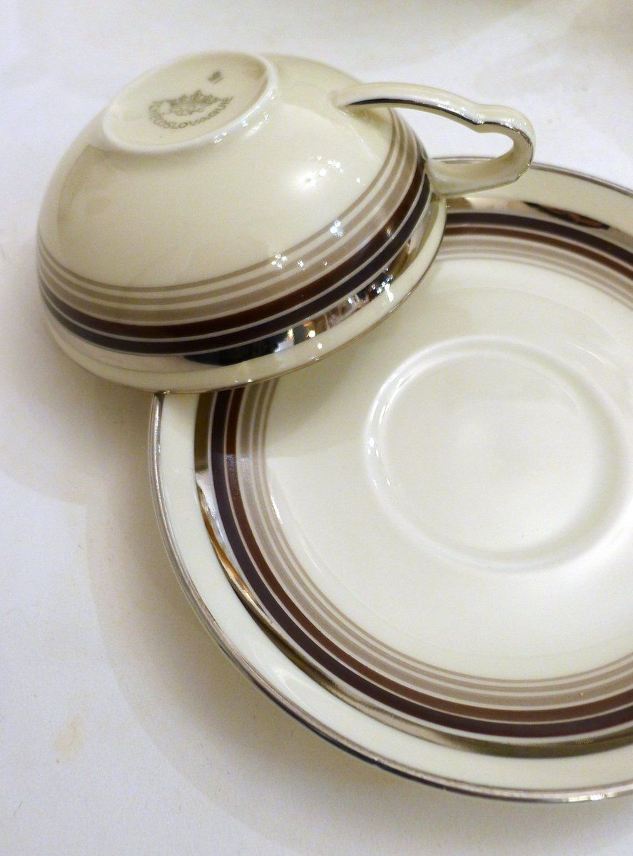 photo for sale Art Deco Coffee Service In Porcelain From Rgk, Czech, 1930s