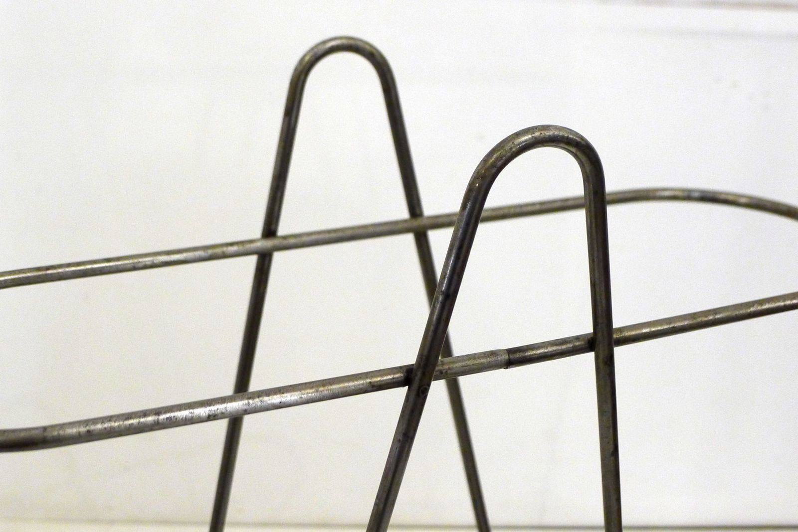 photo for sale Modern Umbrella Stand In Chromed Metal And Cast Iron, 1950s