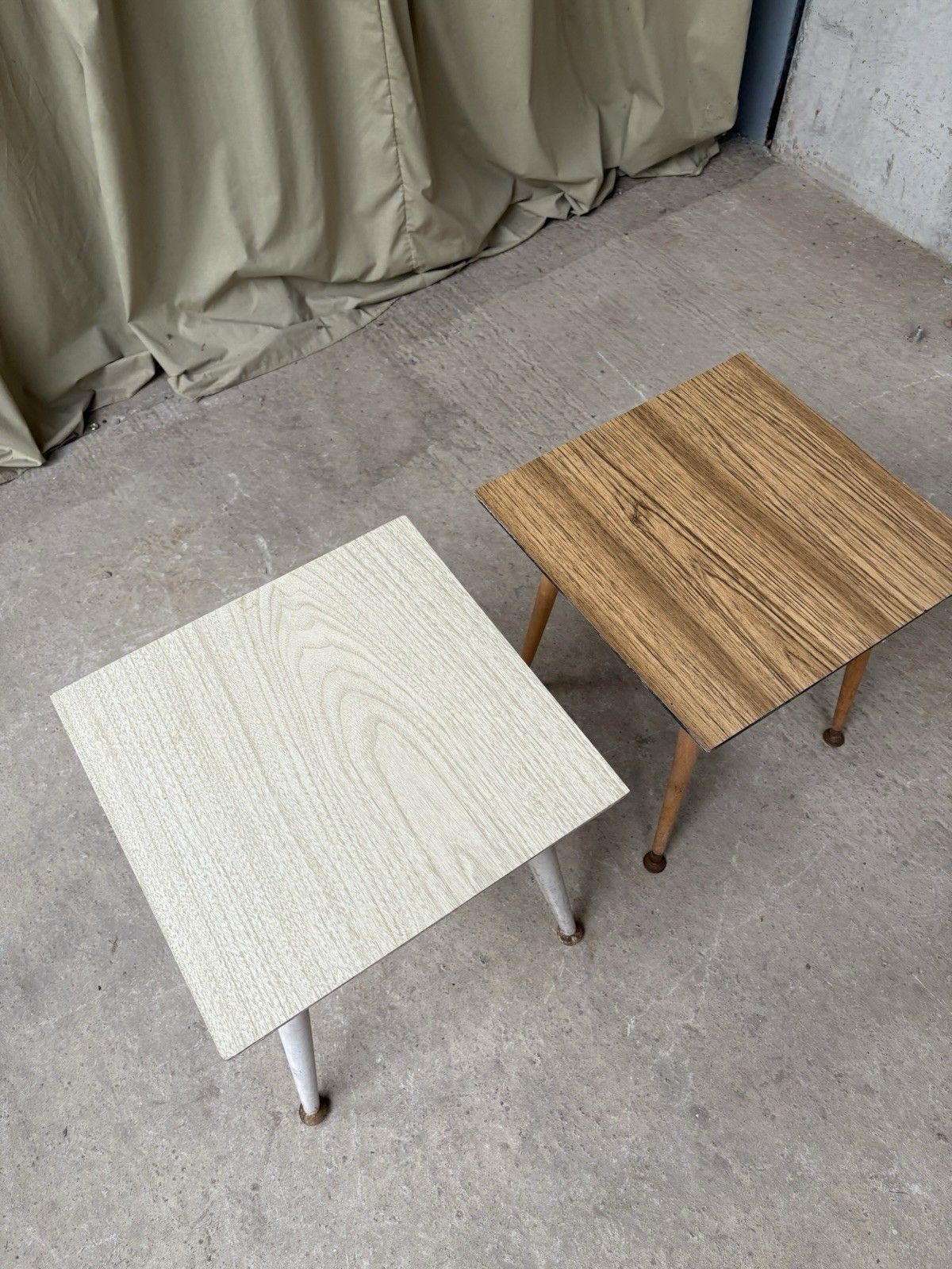 Vtg Mid Century Set Of 2 Side Coffee Bedside Tables Scandi Danish Retro R1089 photo buy