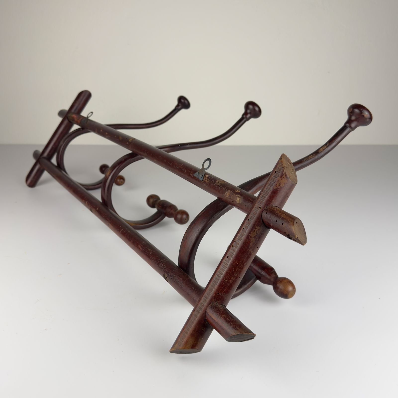 photo buy Antique Wooden Coat Rack, Italy 1930s