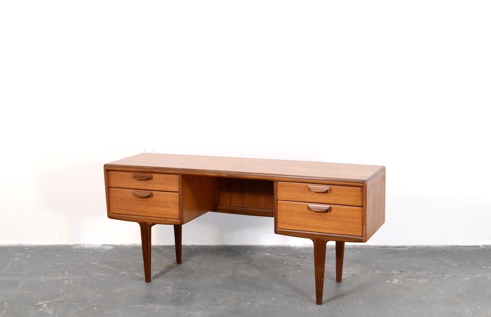 Vintage Midcentury Afromosia Desk From A. Younger Of Great Britain. Delivery. Modern / Danish Style.