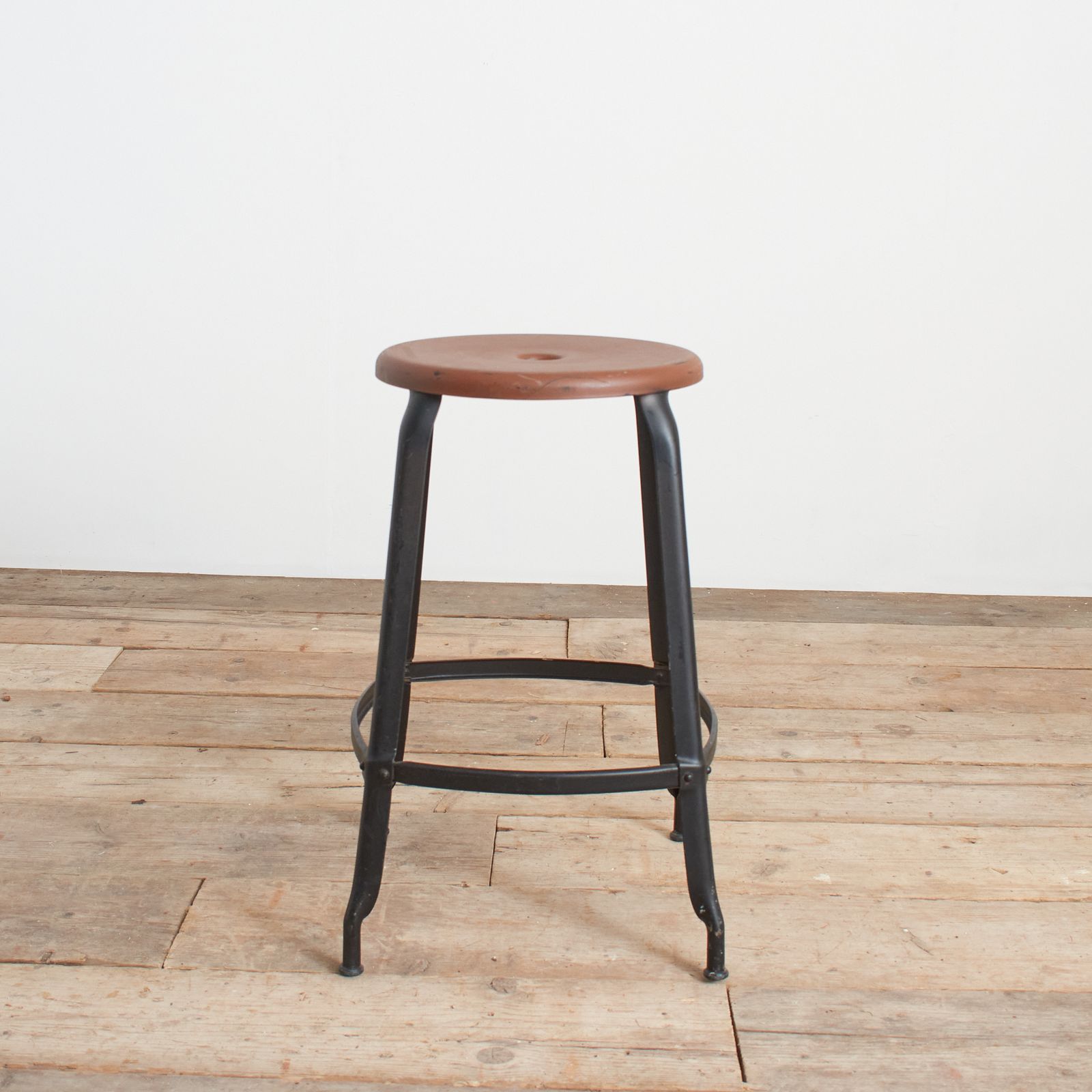 Vintage Industrial ‘Nicolle’ Style French Stool photo for sale