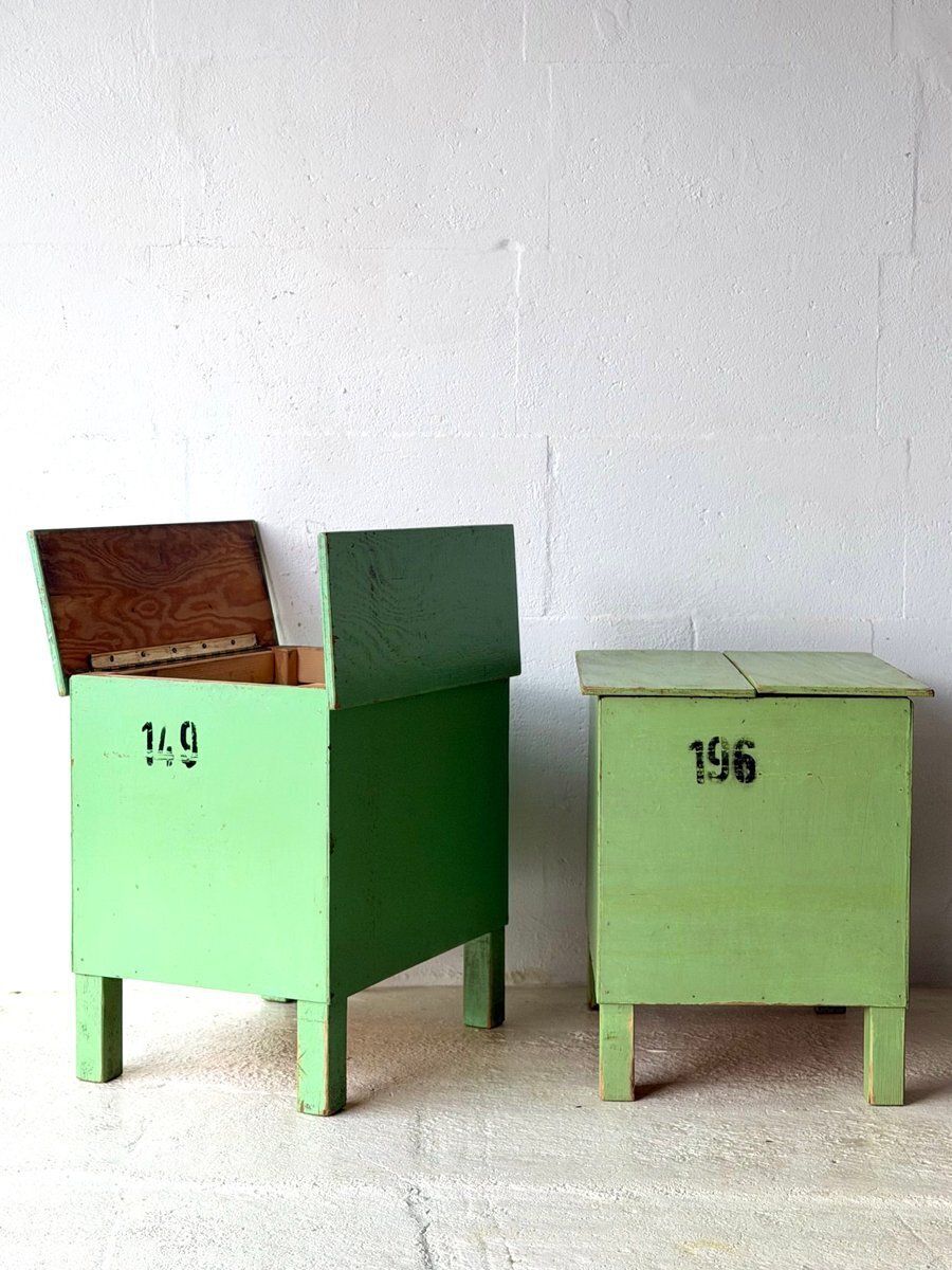 191.0 Industriële Groene Opbergtafel, 1960 photo