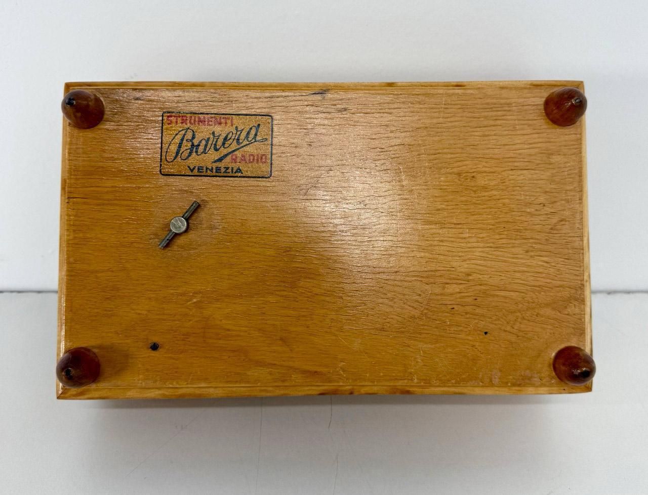 photo furniture Italian Art Deco Musical Cigarette Box, Barera Radio Venice, 1940s