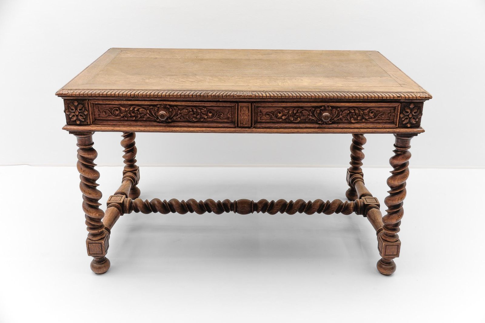 Late 19th Century French Barley Twist Writing Desk photo 2136.0