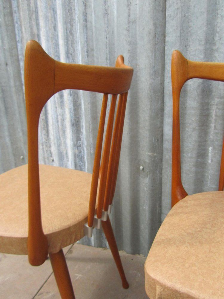 Mid Century Dutch Organic Chairs From Stevens, 1950s, Set Of 3 photo vintage