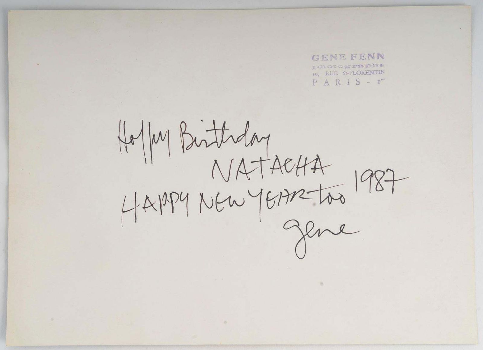 Signed Surrealist Photograph By Gene Fenn, With Dedication On The Back. photo vinterior