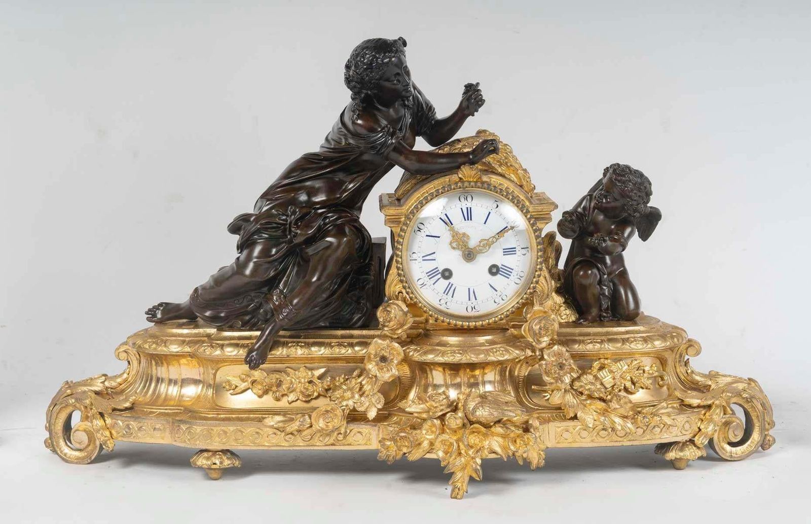 Fireplace Set In Patinated And Ormolu, Napoleon III Period, 19th Century. photo furniture