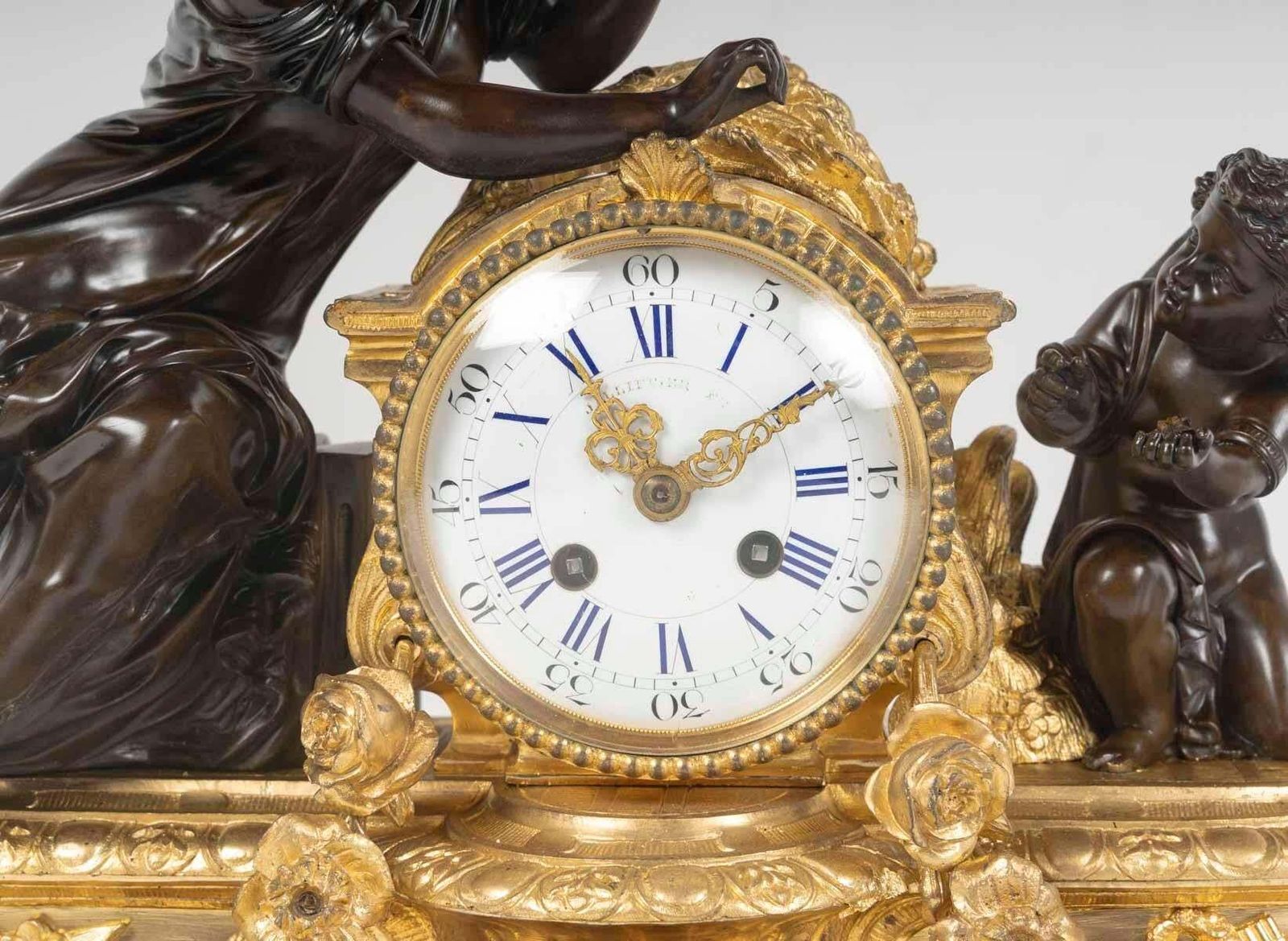 Fireplace Set In Patinated And Ormolu, Napoleon III Period, 19th Century. photo Home Decor