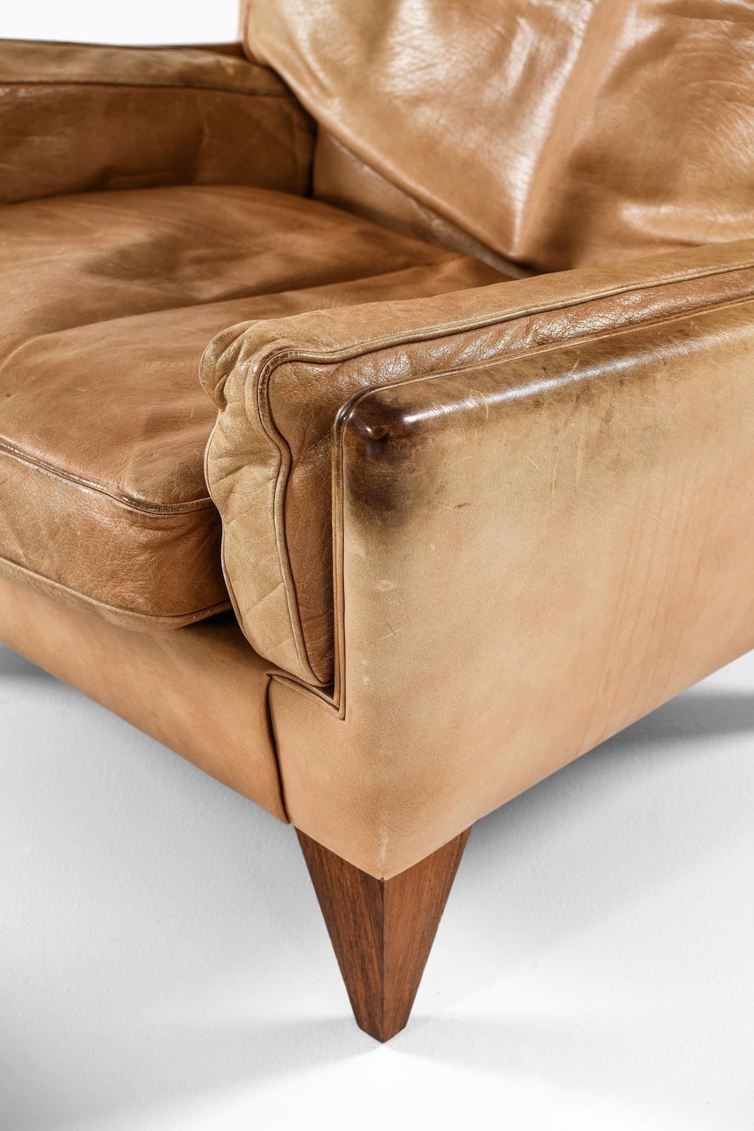 Easy Chair In Leather And Rosewood With Stool By Illum Wikkelsø, 1960s photo 19083.0