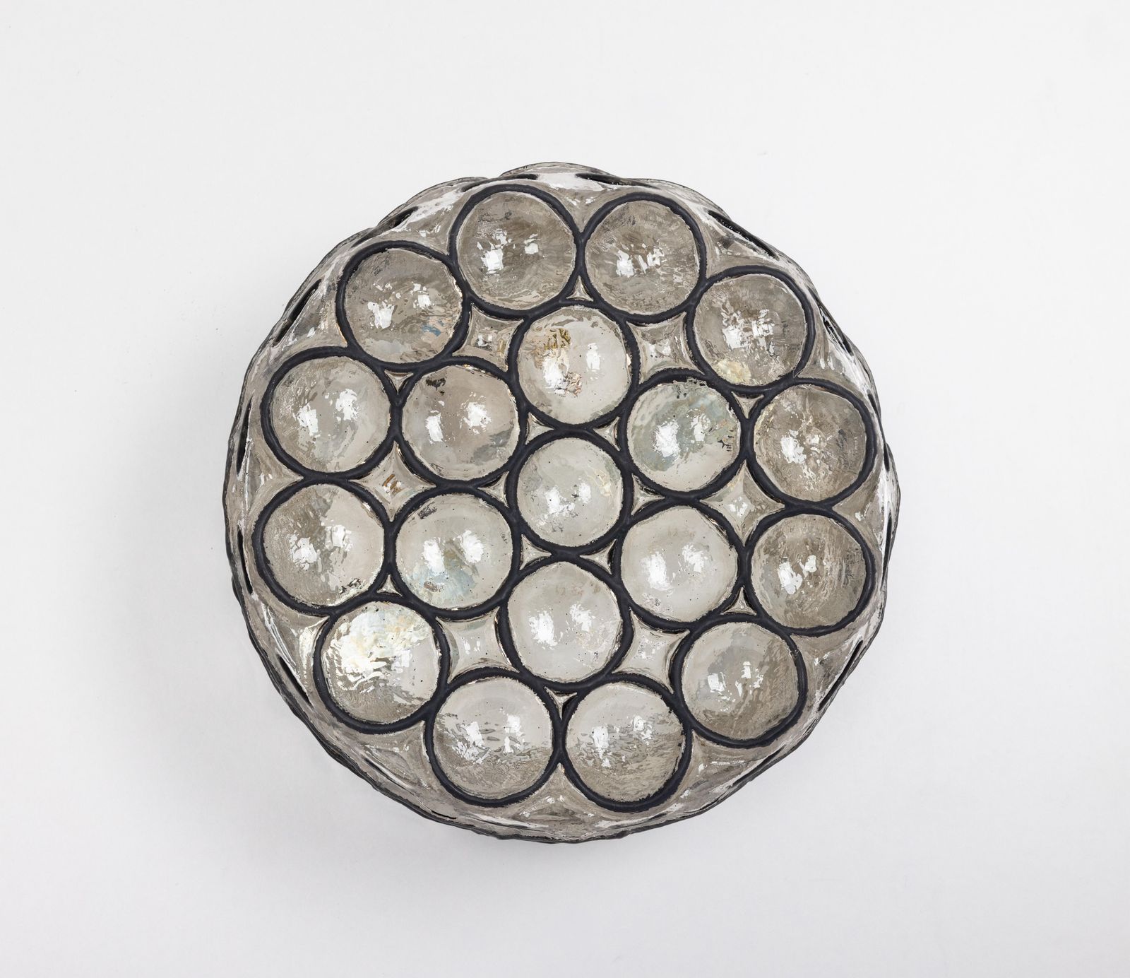 1 Of 5 Iron And Glass Wall Or Ceiling Lights By Limburg, Germany, 1960s photo Lighting