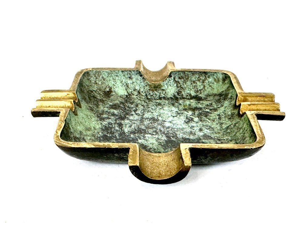 Vintage Austrian Brass Ashtray Attributed To Franz Hagenauer, 1950s photo 205.0