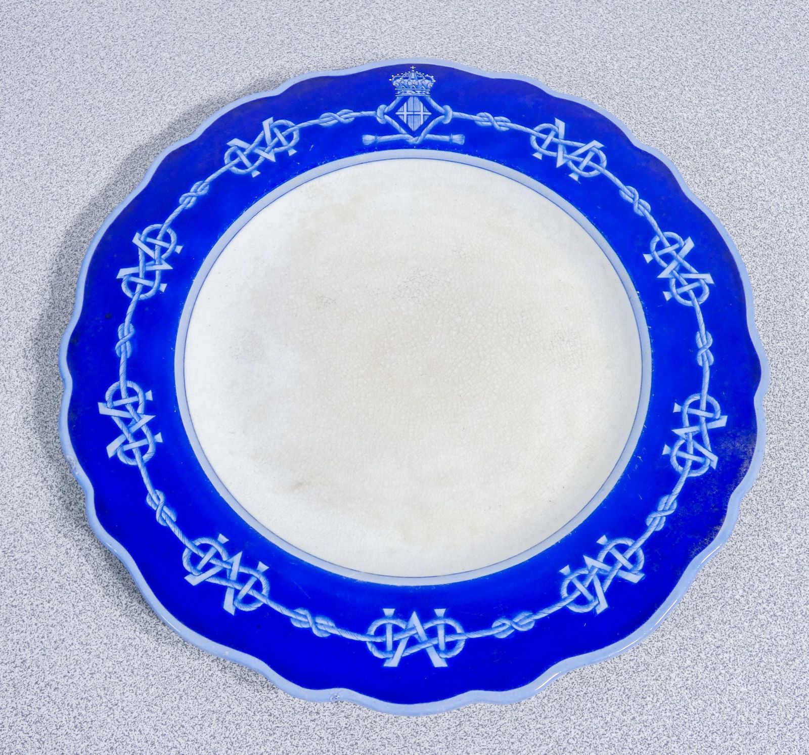 photo for sale Set Of Eight Plates With Coats Of Arms Of Queen Margaret Of Savoy, S.C.I. Laveno