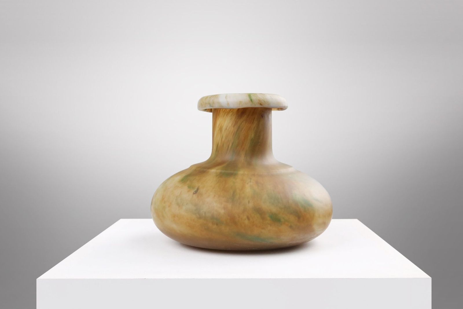 Art Nouveau Pâte De Verre Vase, France, 1920s photo vintage