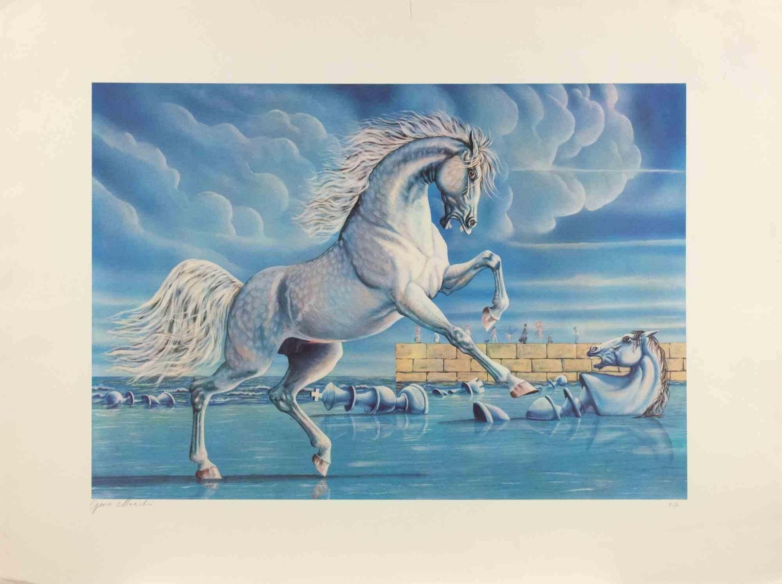 Gino Marchesihorse   Lithograph By Gino Marchesi   1980s1980s