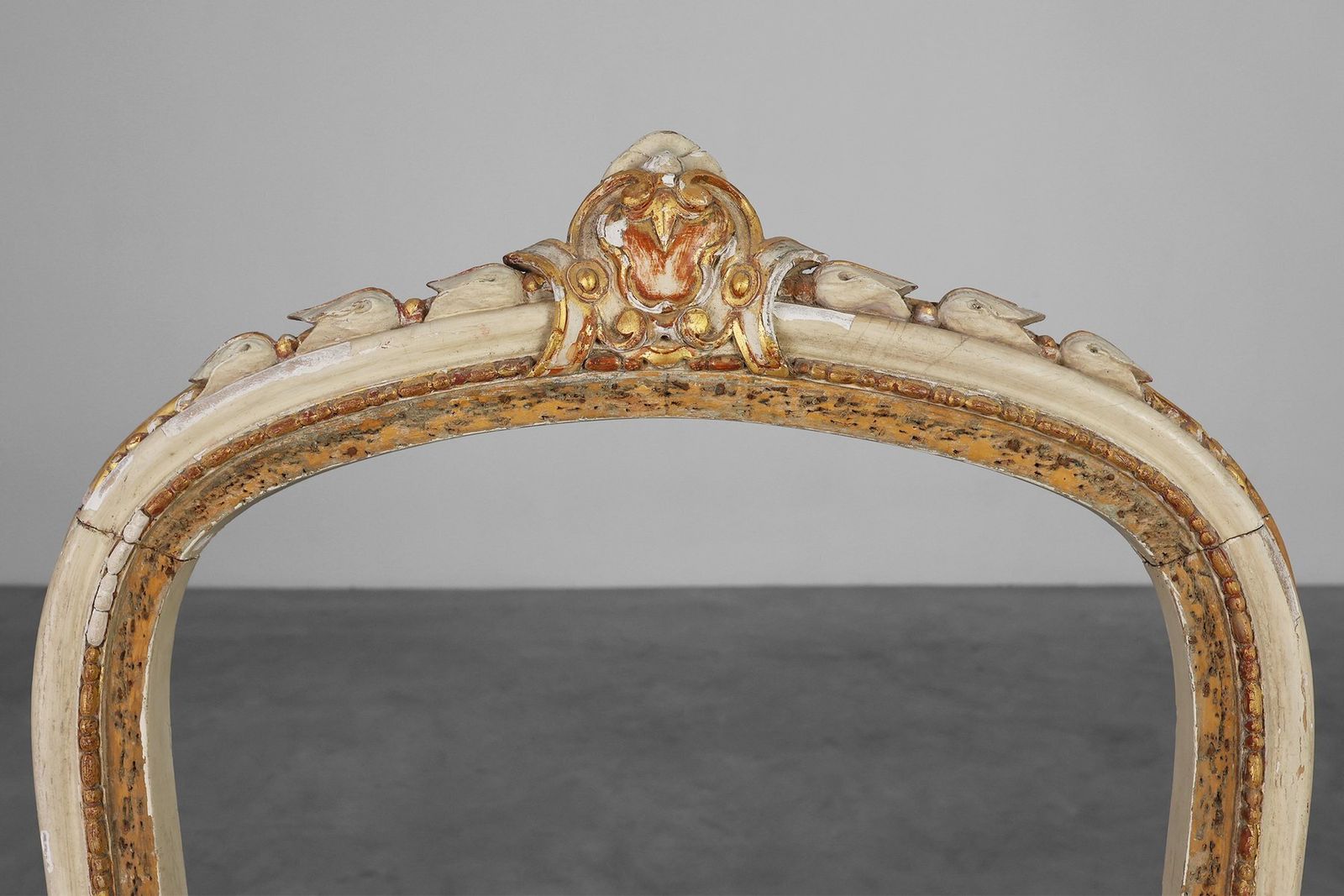 Antique French Louis XV Armchair In Carved Wood, 1800s photo for sale