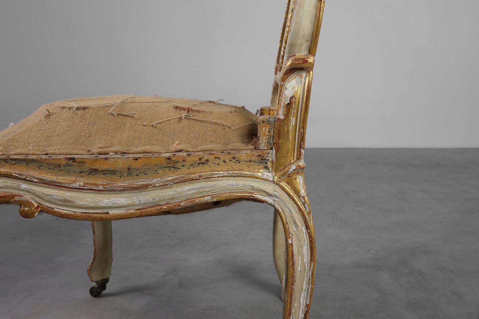 1413.0 Antique Louis XV Chair In Carved Wood, 1800s photo