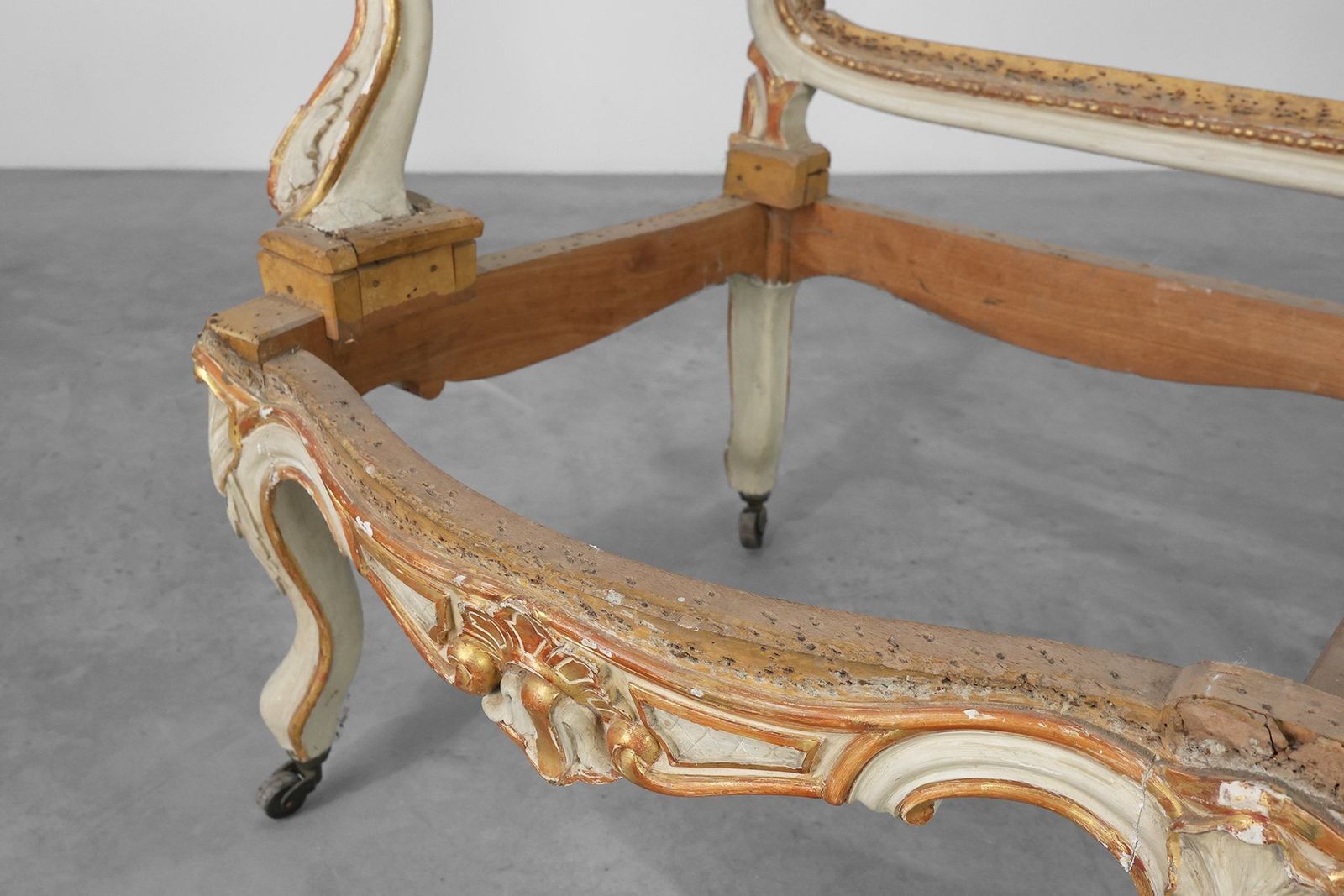 photo buy Antique French Louis XV Sofa In Carved Wood, 1800s