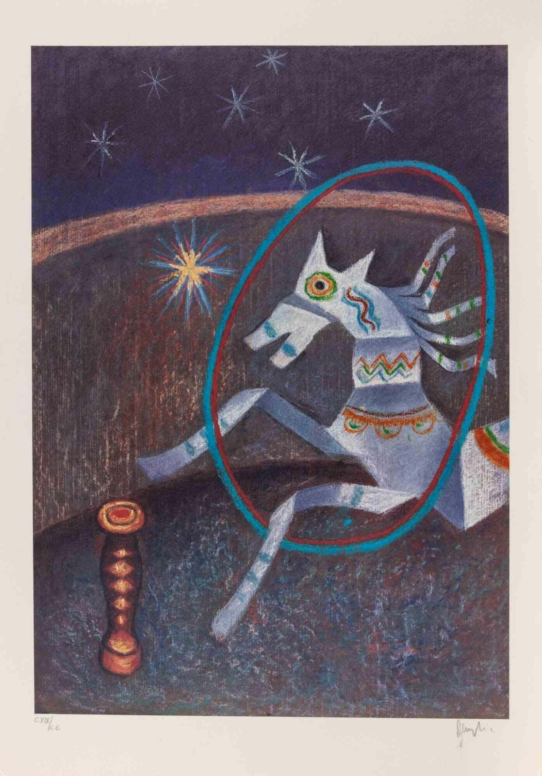 Enrico Benagliathe Horse   Screenprint By Enrico Benaglia   1990s1990s